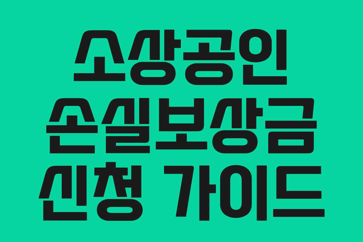 소상공인 손실보상금 신청 가이드 소상공인 손실보상금 신청 가이드