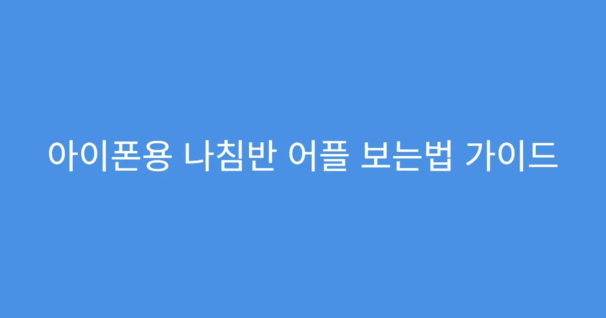 아이폰용 나침반 어플 보는법 가이드