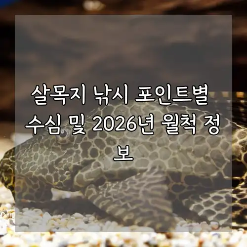 살목지 낚시 포인트별 수심 및 2026년 월척 정보